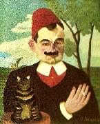 Henri Rousseau portratt av pierre loti oil